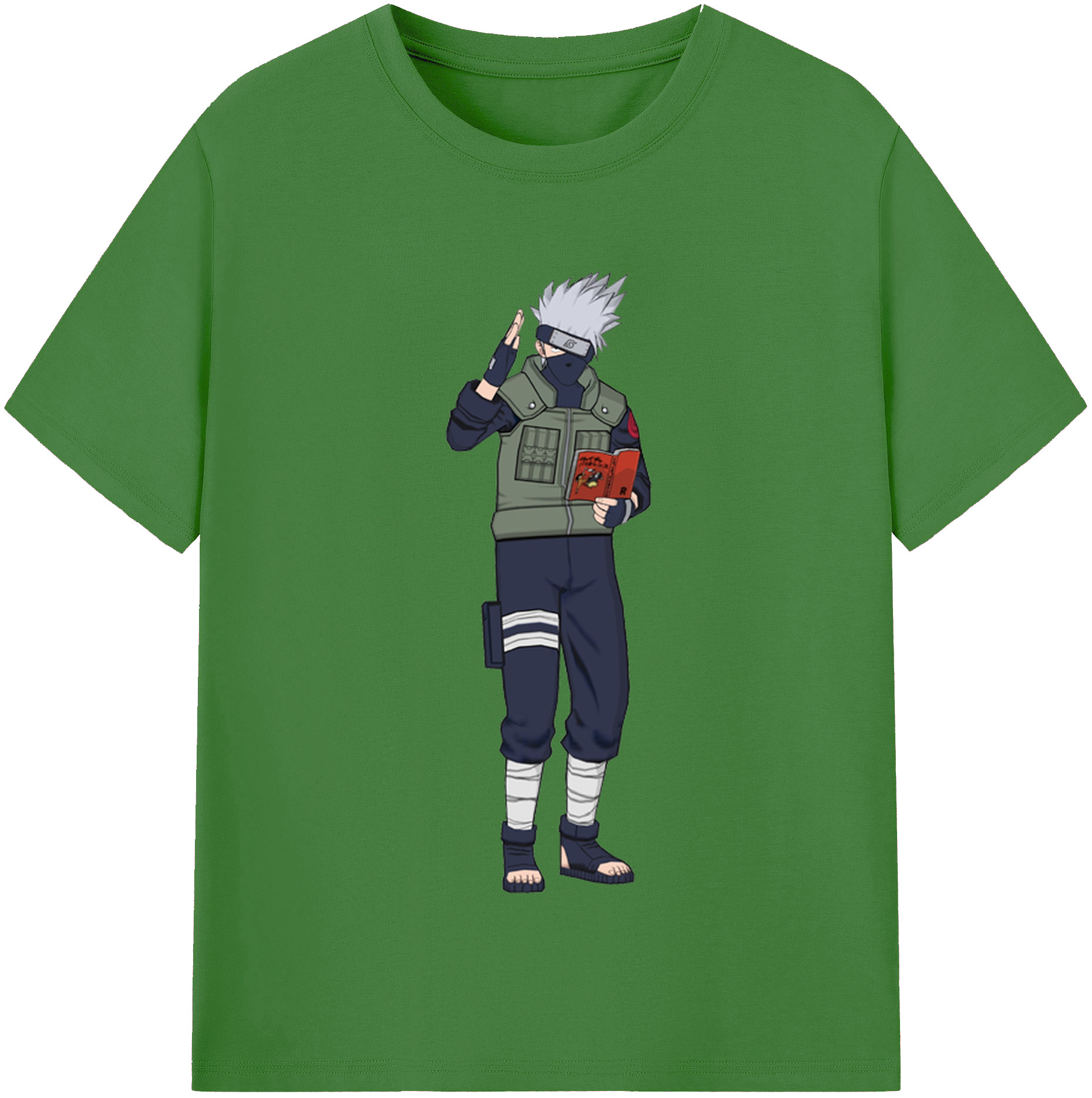 （画像用） NARUTO -ナルト- はたけ カカシ Hatake Kakashi レディースカジュアルプリントTシャツ（綿100％）